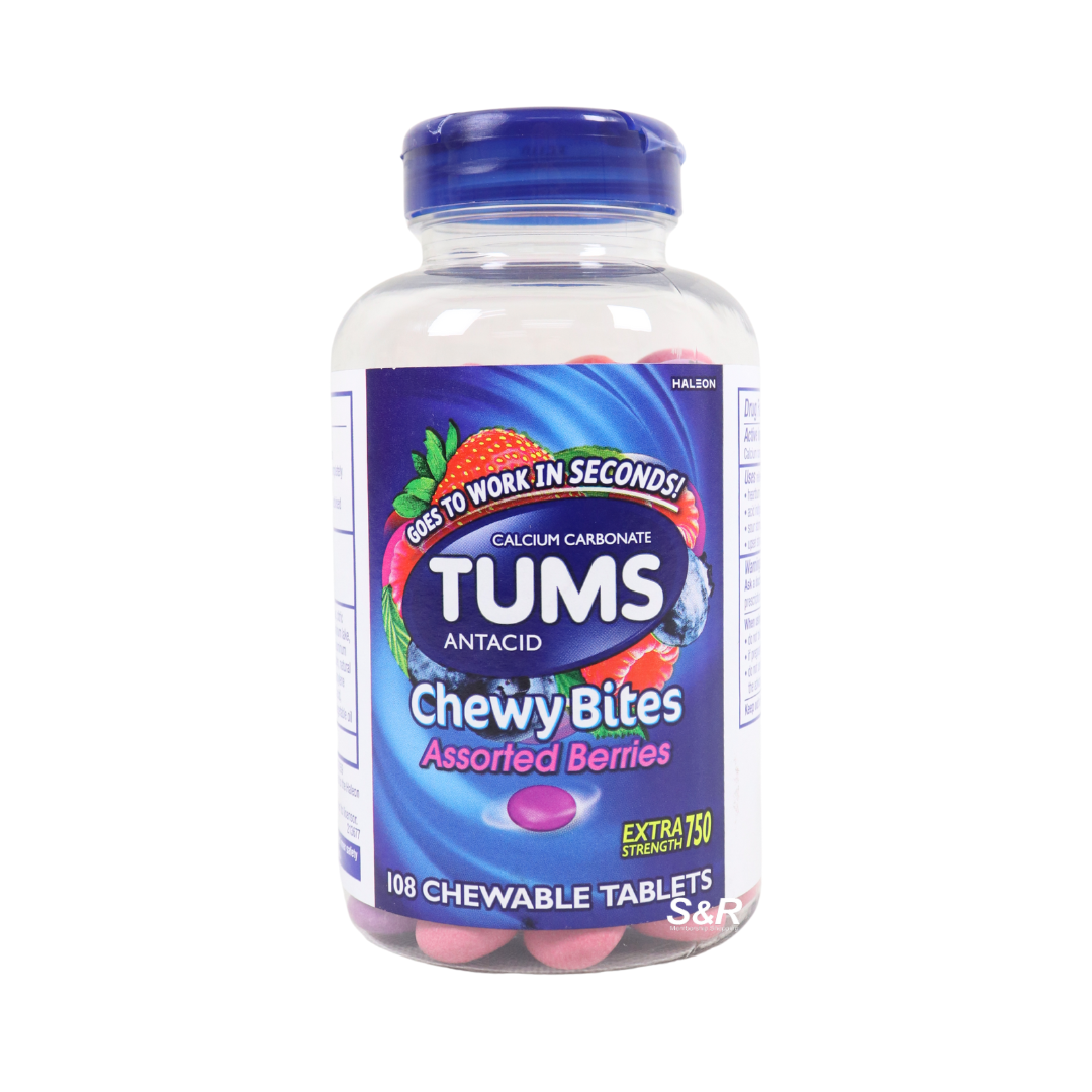 Tums Antacid Chewy Bites Assorted Berries 108 tablets